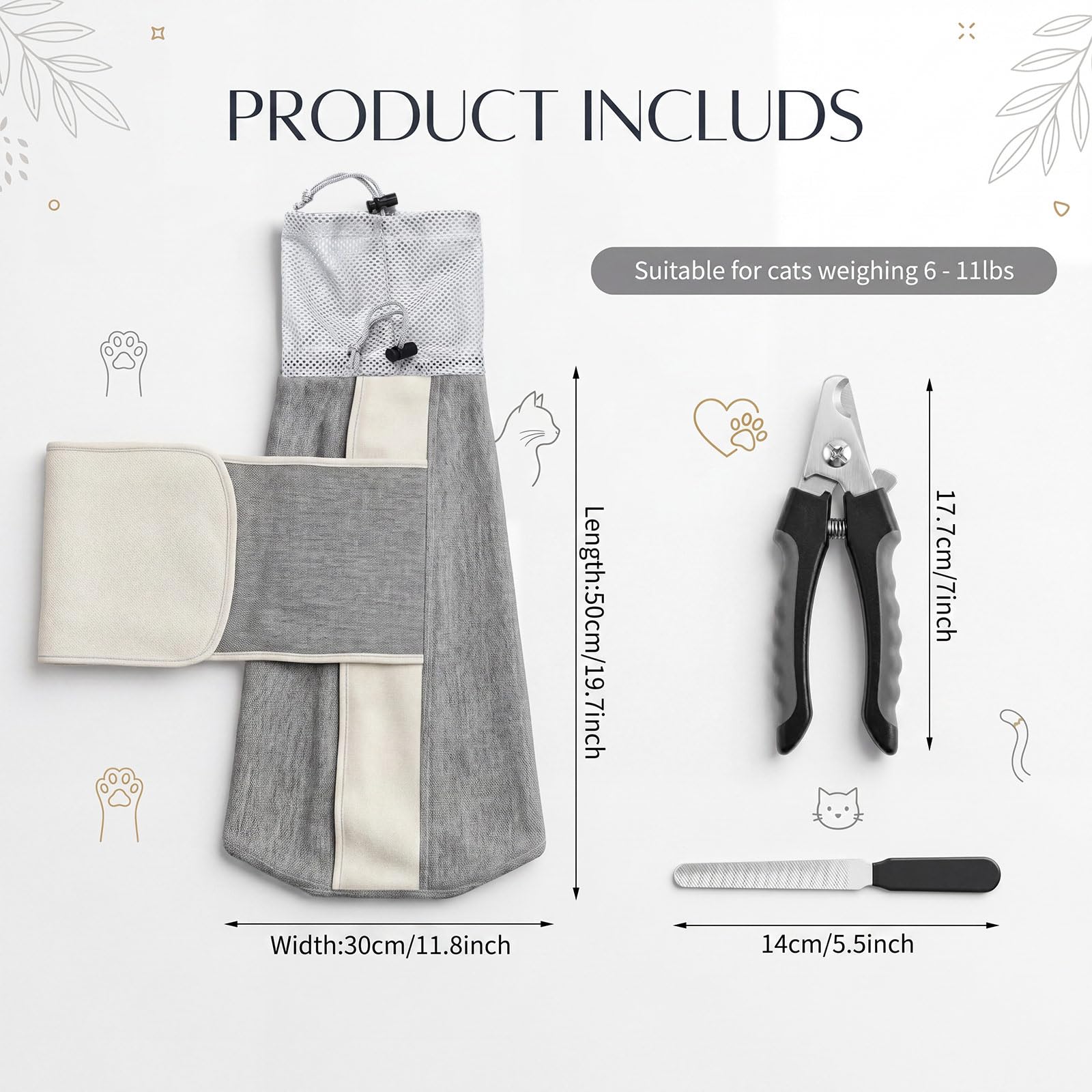 Hsei contenu du kit avec coupe-ongles et lime inox pratiques