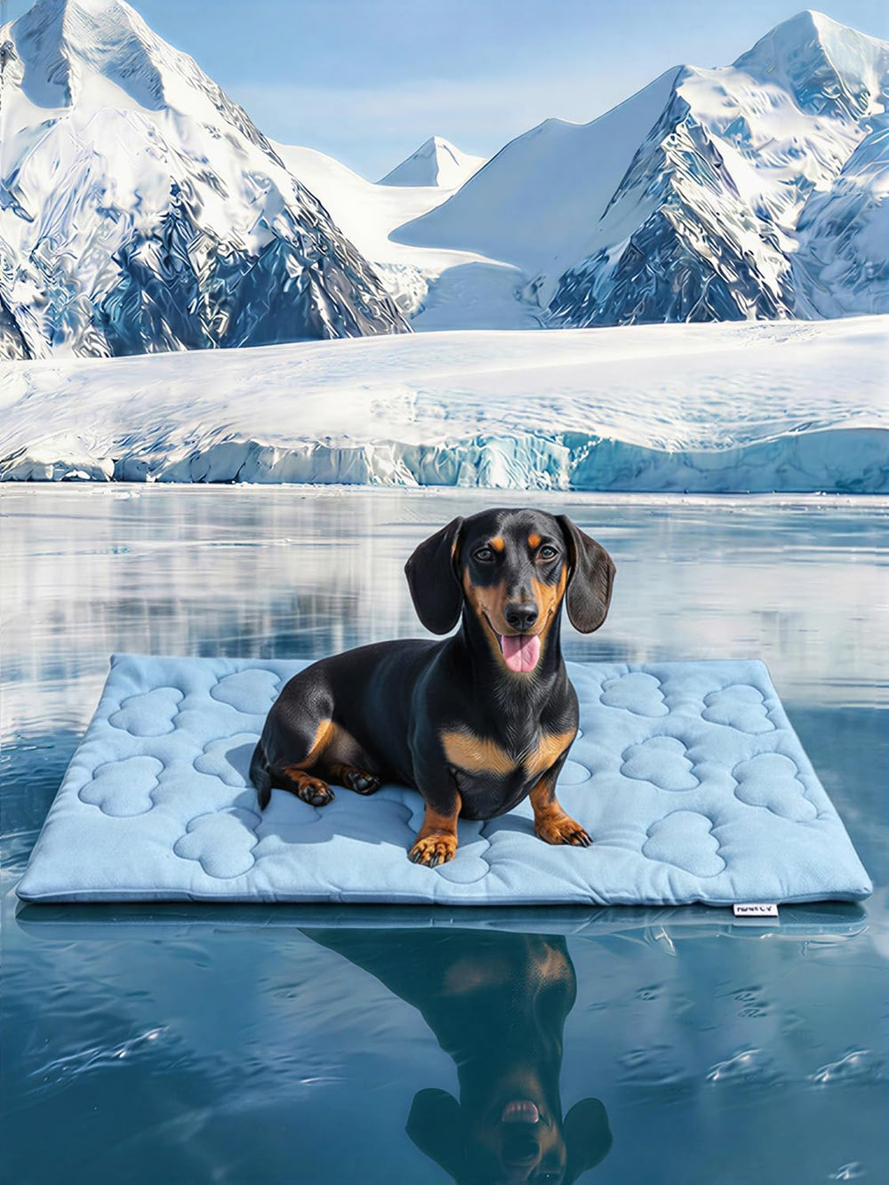 Huafly tapis face avant bleu nuage offrant refroidissement instantané