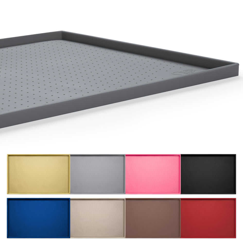 Hubulk tapis face avant avec gamelles, protège le sol contre les éclaboussures