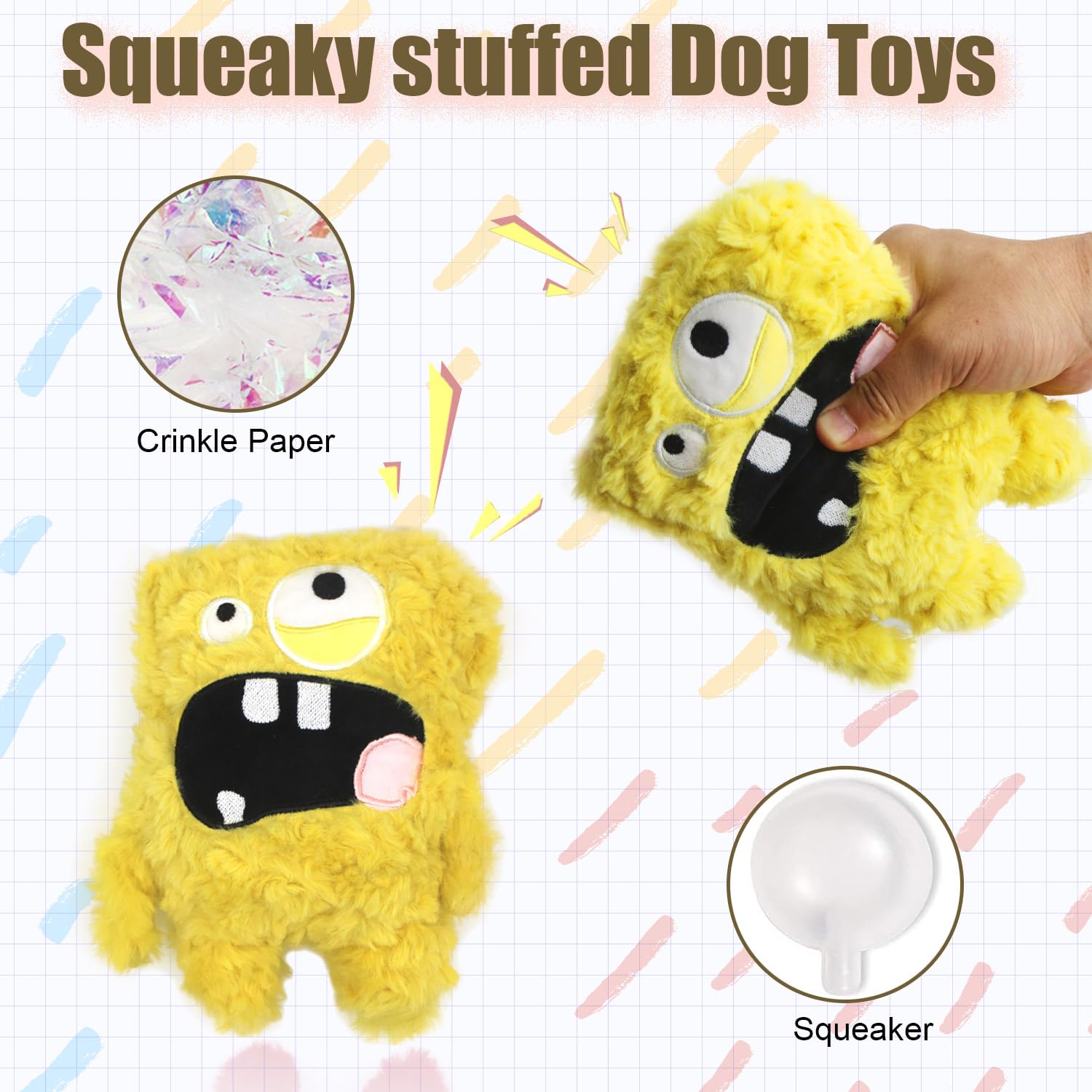 Détail de la broderie HUGEME sur peluche, solidité visible et durable