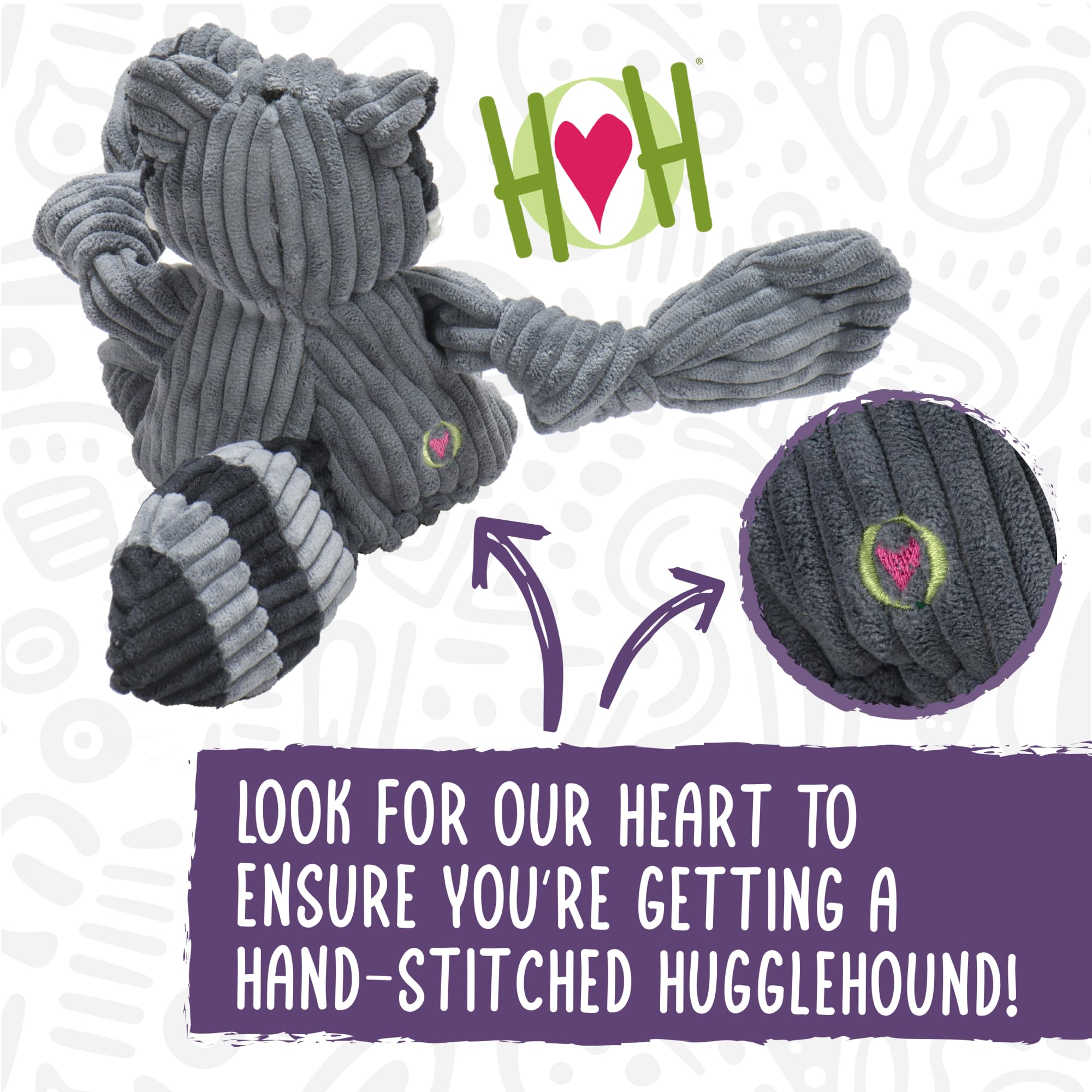 HuggleHounds Dillie Duck profil illustrant la forme résistante et moelleuse