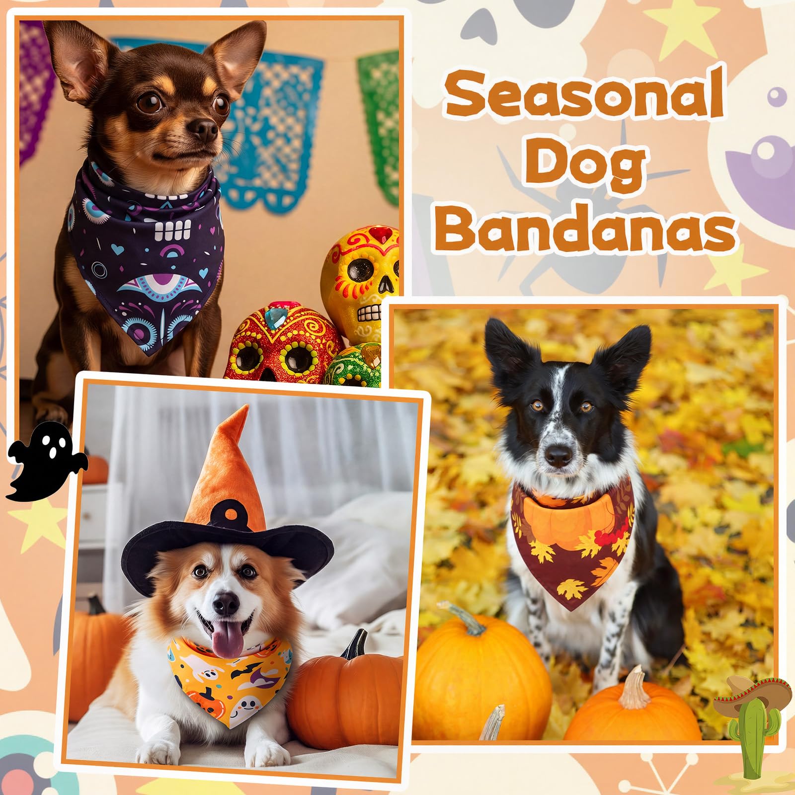Huhumy bandana Día de Muertos motif coloré apportant style festif