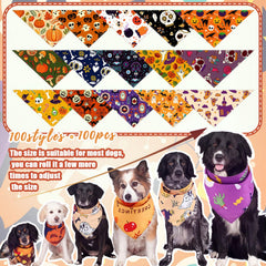 Huhumy bandana porté par grand chien en extérieur pour look Halloween festif