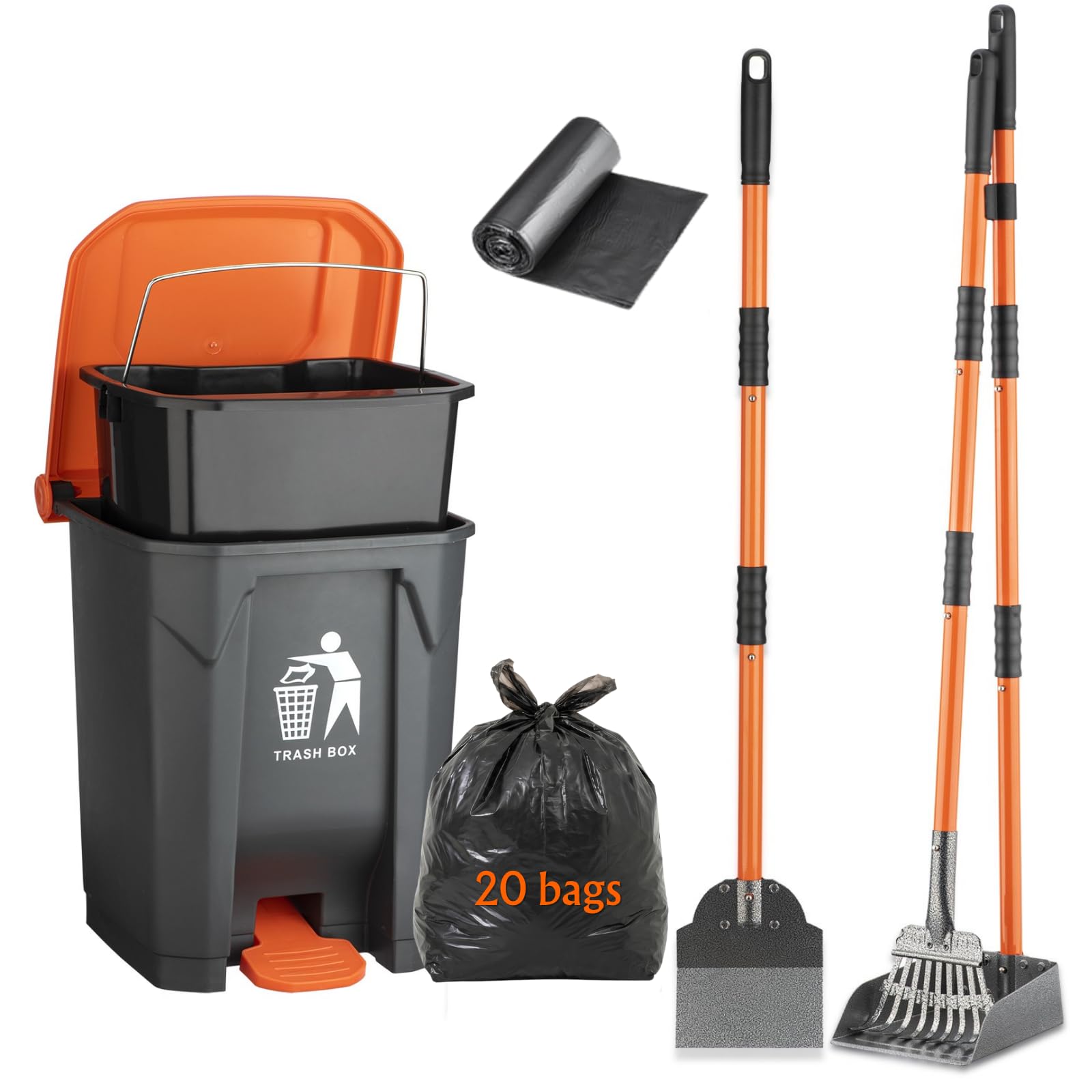 HUZSV poubelle 15L face extérieure garde-odeurs pour stockage propre