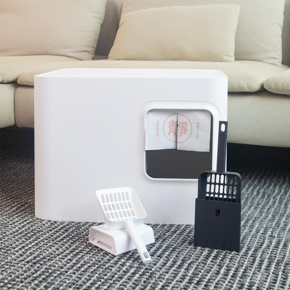 hychipet support avec pelle rangée pour un rangement discret et hygiénique
