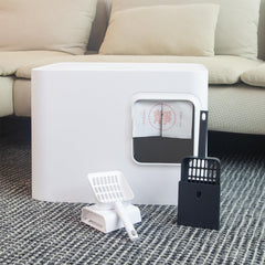 hychipet support avec pelle rangée pour un rangement discret et hygiénique