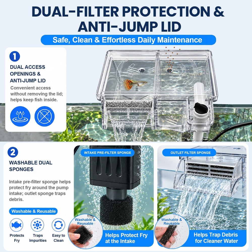 HYDQIET bac utilisé comme refugium d'algues, filtration biologique additionnelle