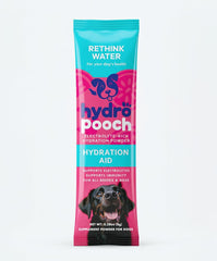 HYDRO POOCH stick ouvert révélant poudre fine et bénéfice dissolution rapide
