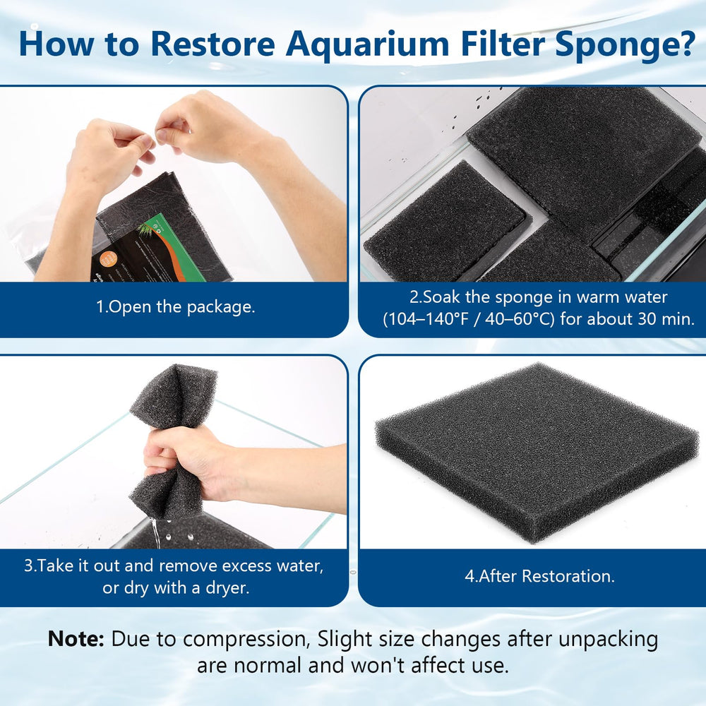 hygger aquarium en situation avec mousse filtrante améliorant la clarté de l'eau