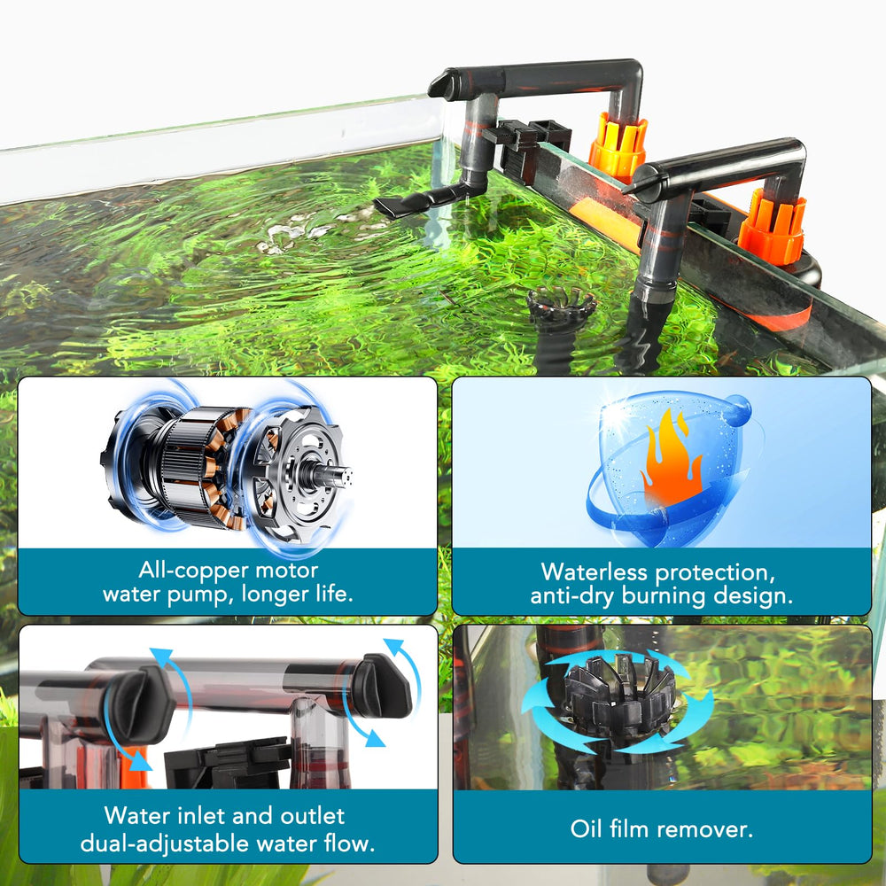 hygger cartouches ouvertes montrant billes céramiques et mousses pour filtration