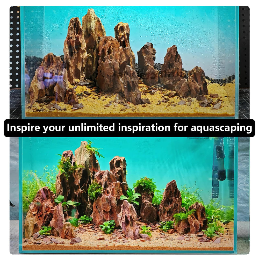 Hygger CO2 montage formant une grotte, offrant abri et cavités pour faune aquatique
