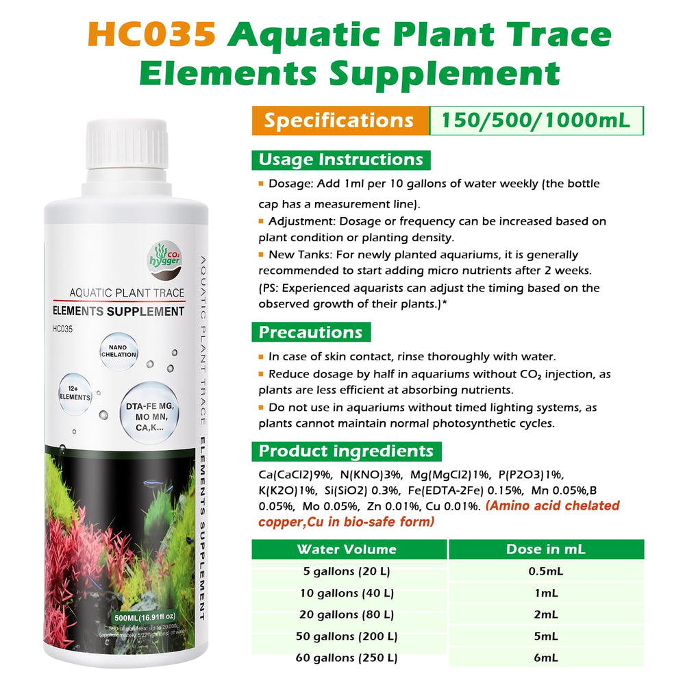 Hygger CO2 gobelet de mesure inclus facilitant un dosage hebdomadaire sûr