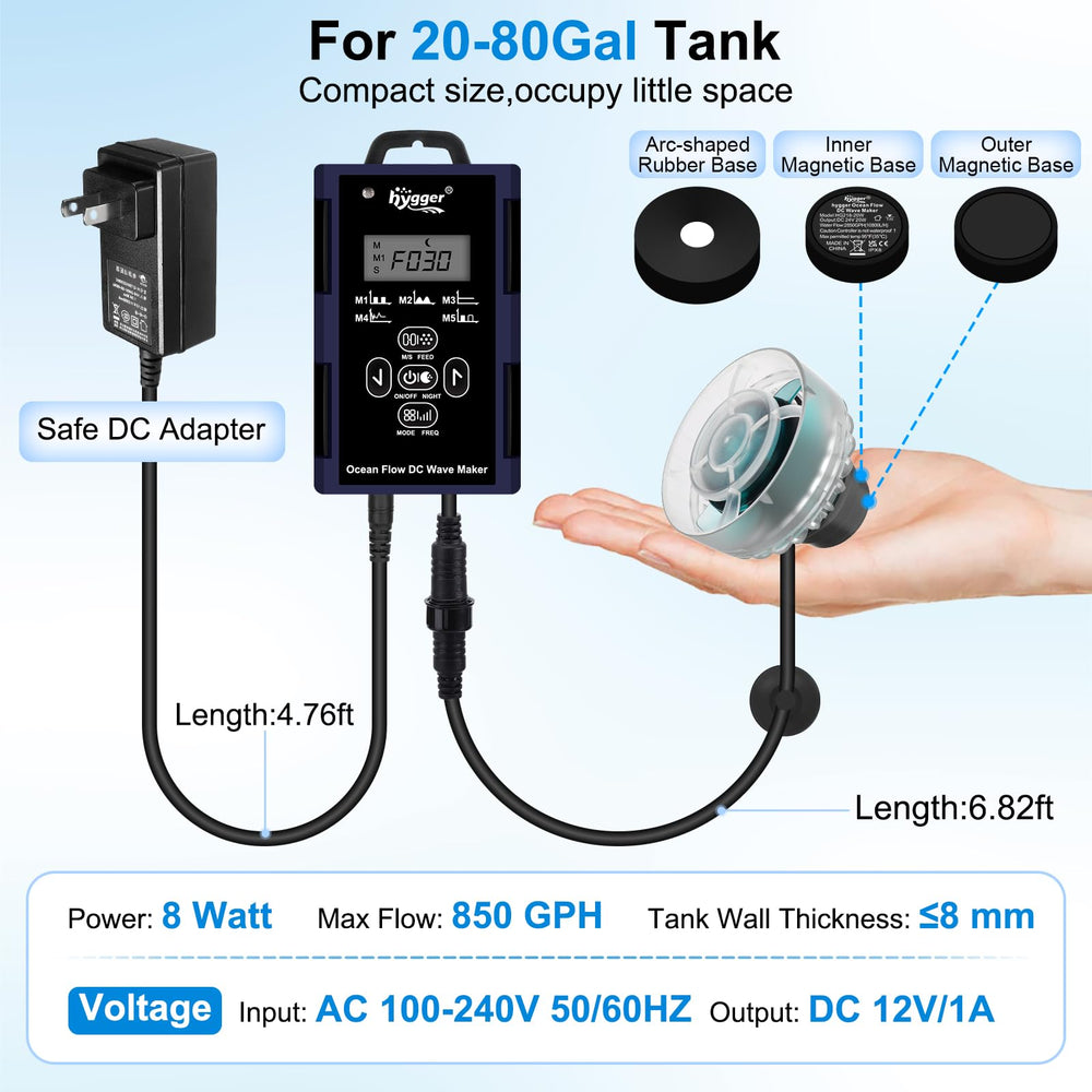 hygger pompe démontée pour nettoyage accès simple et rapide