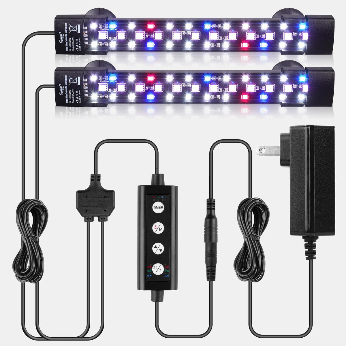 hygger vue avant de la lampe LED aquarium bénéfice éclairage uniforme