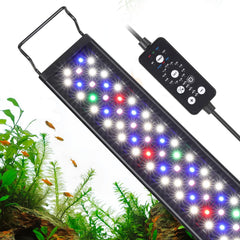 hygger vue avant de la rampe LED montrant l’éclairage uniforme