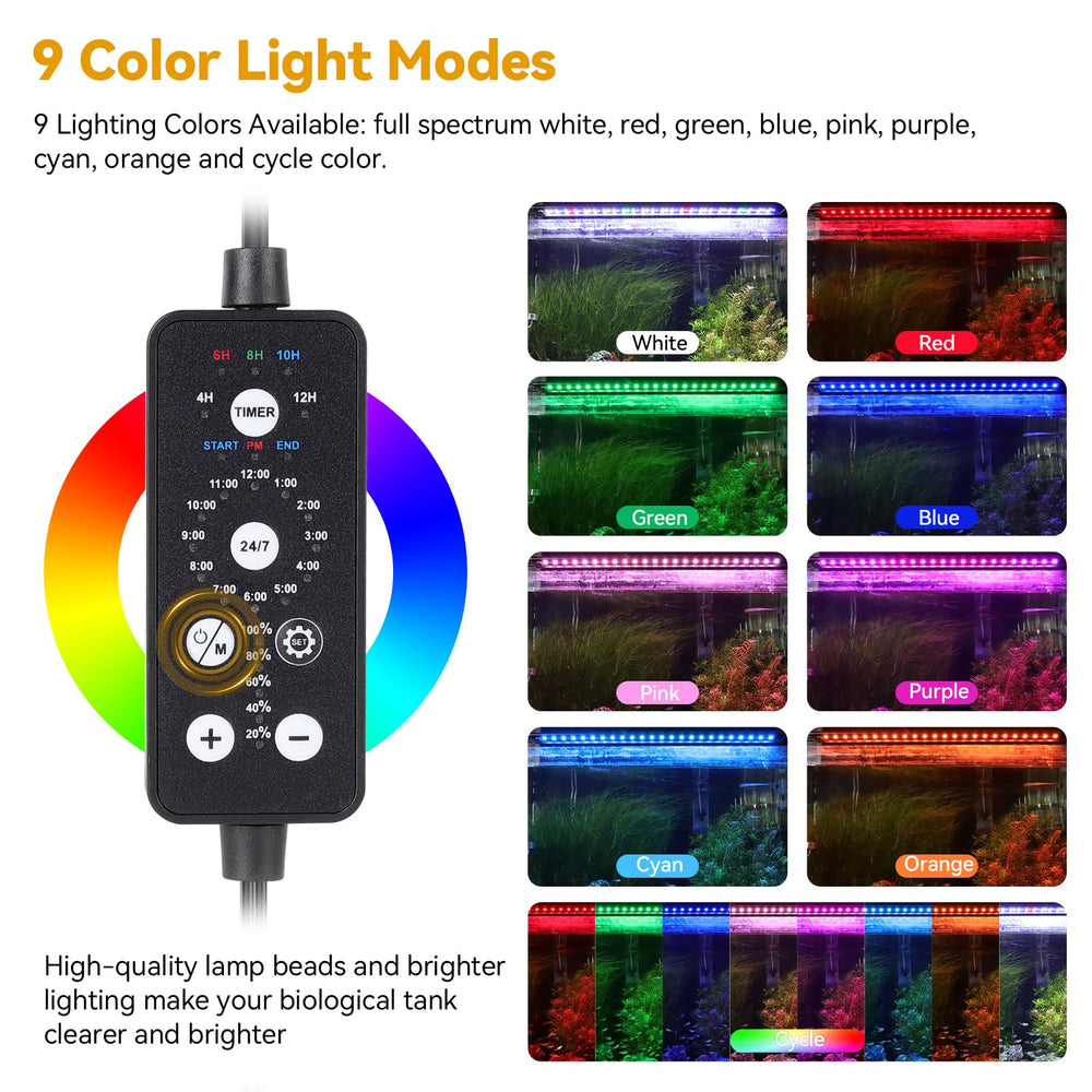 hygger gros plan sur les LED prouvant qualité et densité lumineuse