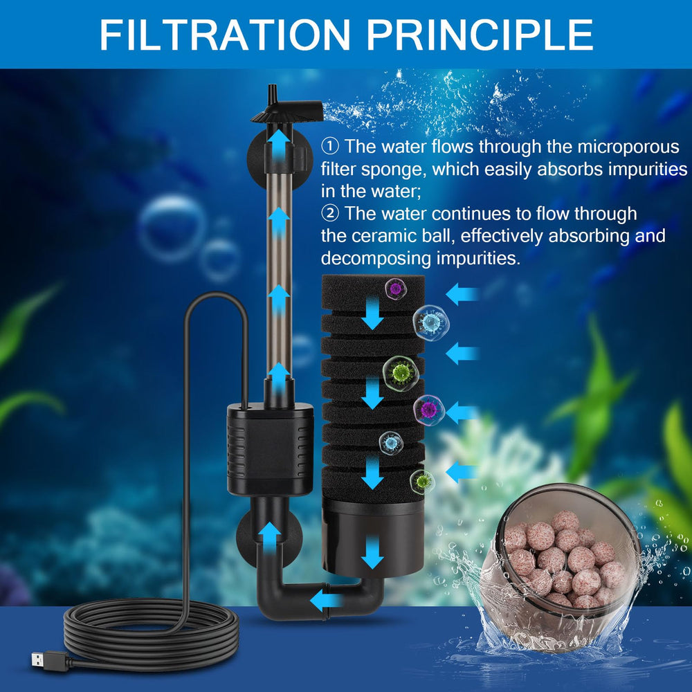 hygger gros plan sur la mousse microporeuse montrant la structure pour capturer impuretés