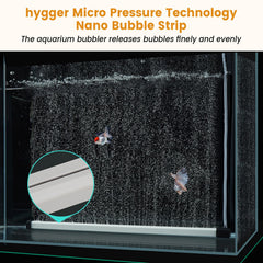 hygger gros plan sur les orifices illustrant la diffusion de micro‑bulles efficace