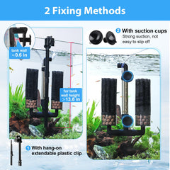 hygger installation avec ventouse sur vitre assurant fixation stable bénéfice sécurité