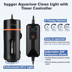 hygger lampe U-V détail du bouclier 360° pour sécurité et protection