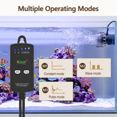 hygger wave maker en action dans aquarium pour meilleure circulation