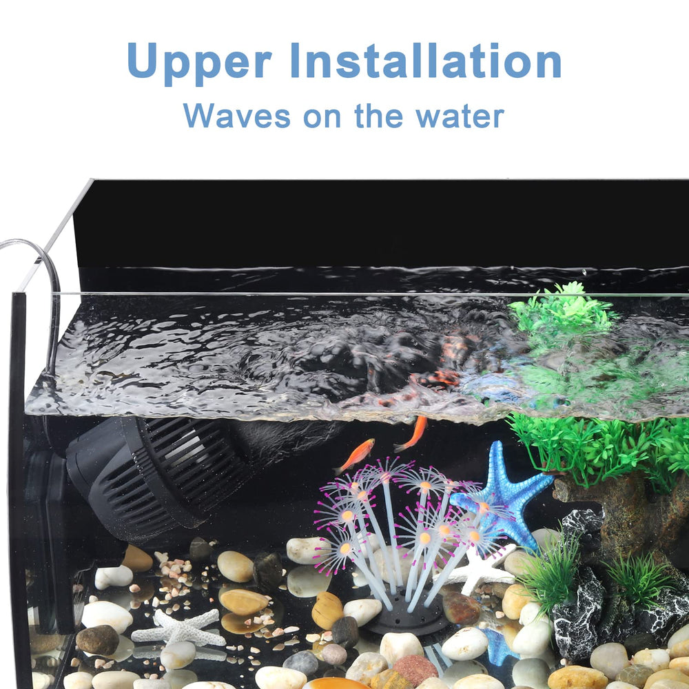 hygger pompe submergée en action améliorant circulation et oxygénation de l'eau
