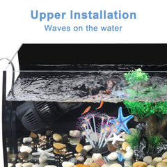 hygger pompe submergée en action améliorant circulation et oxygénation de l'eau