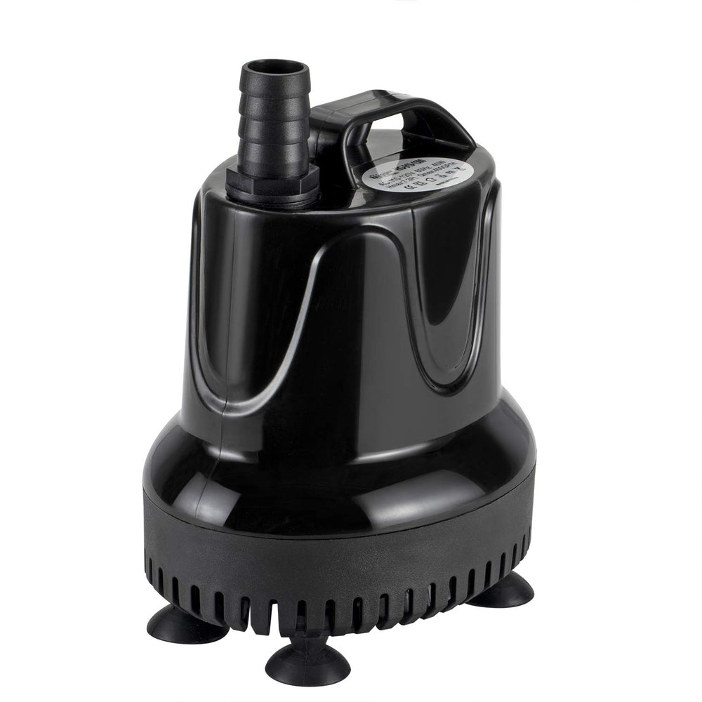 hygger vue de face montrant la pompe compacte et son placement discret