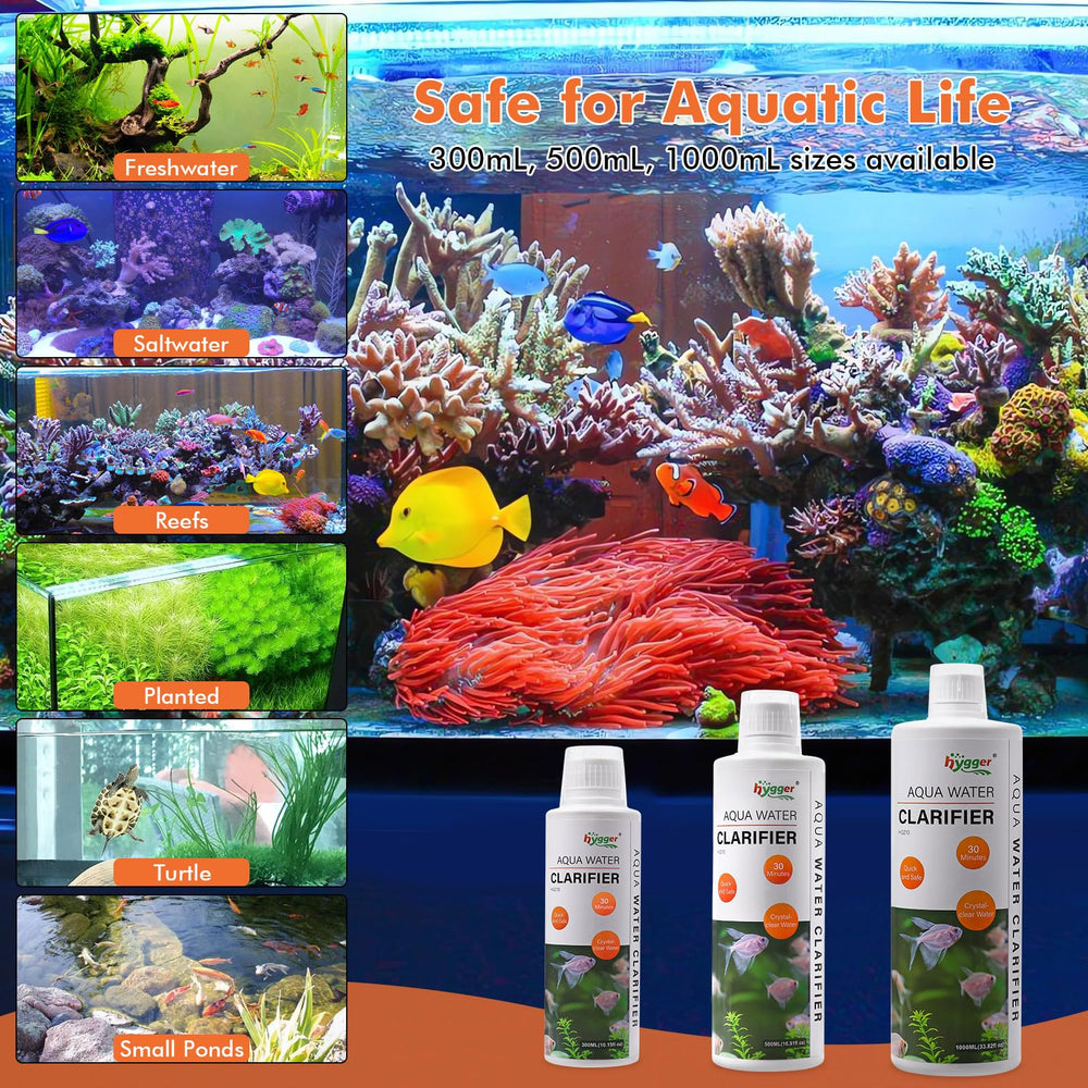 hygger mise en situation dans un salon avec aquarium propre, améliore présentation du bac