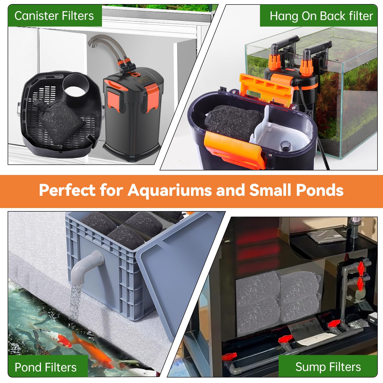 hygger scène aquascape avec produit en utilisation, optimise qualité et esthétique