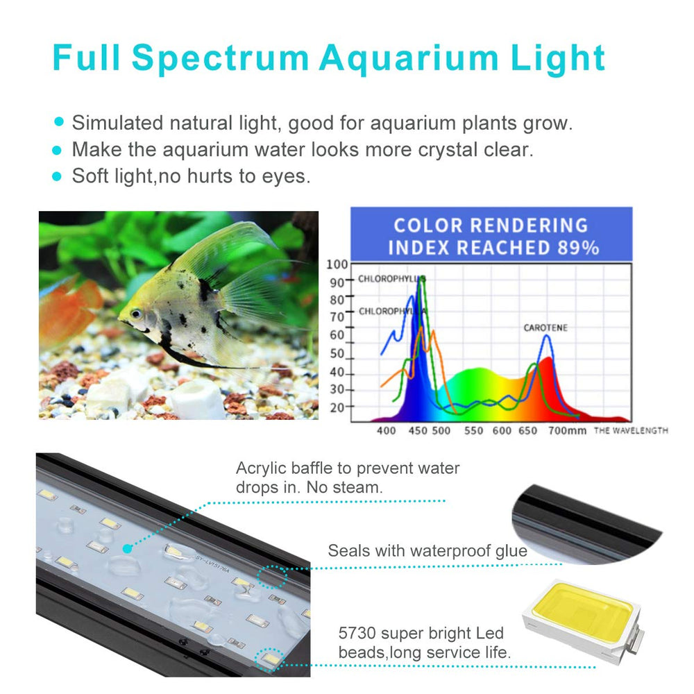 hygger supports extensibles montés sur aquarium, ajustement sûr et universel