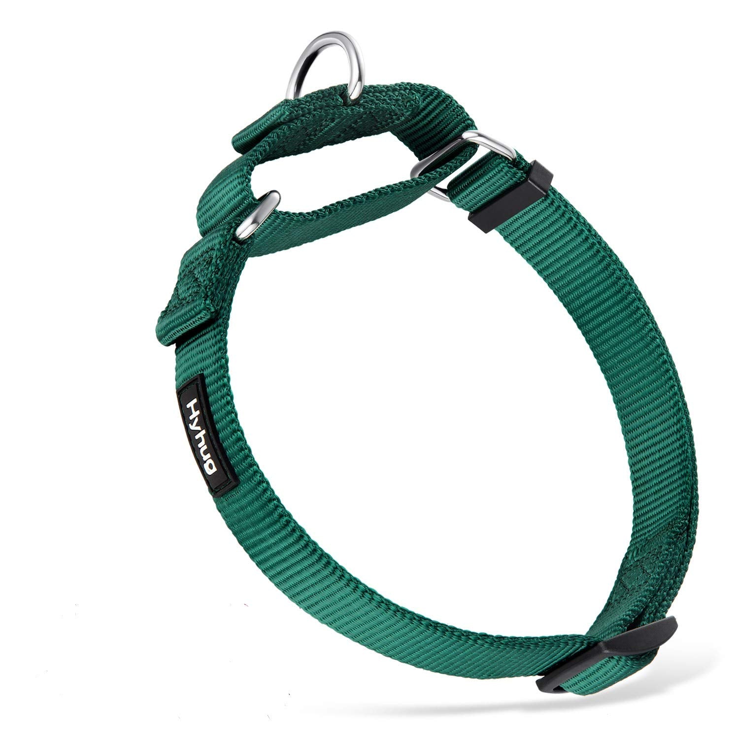 Hyhug collier martingale vert face avant montrant la coupe et ajustement confortable