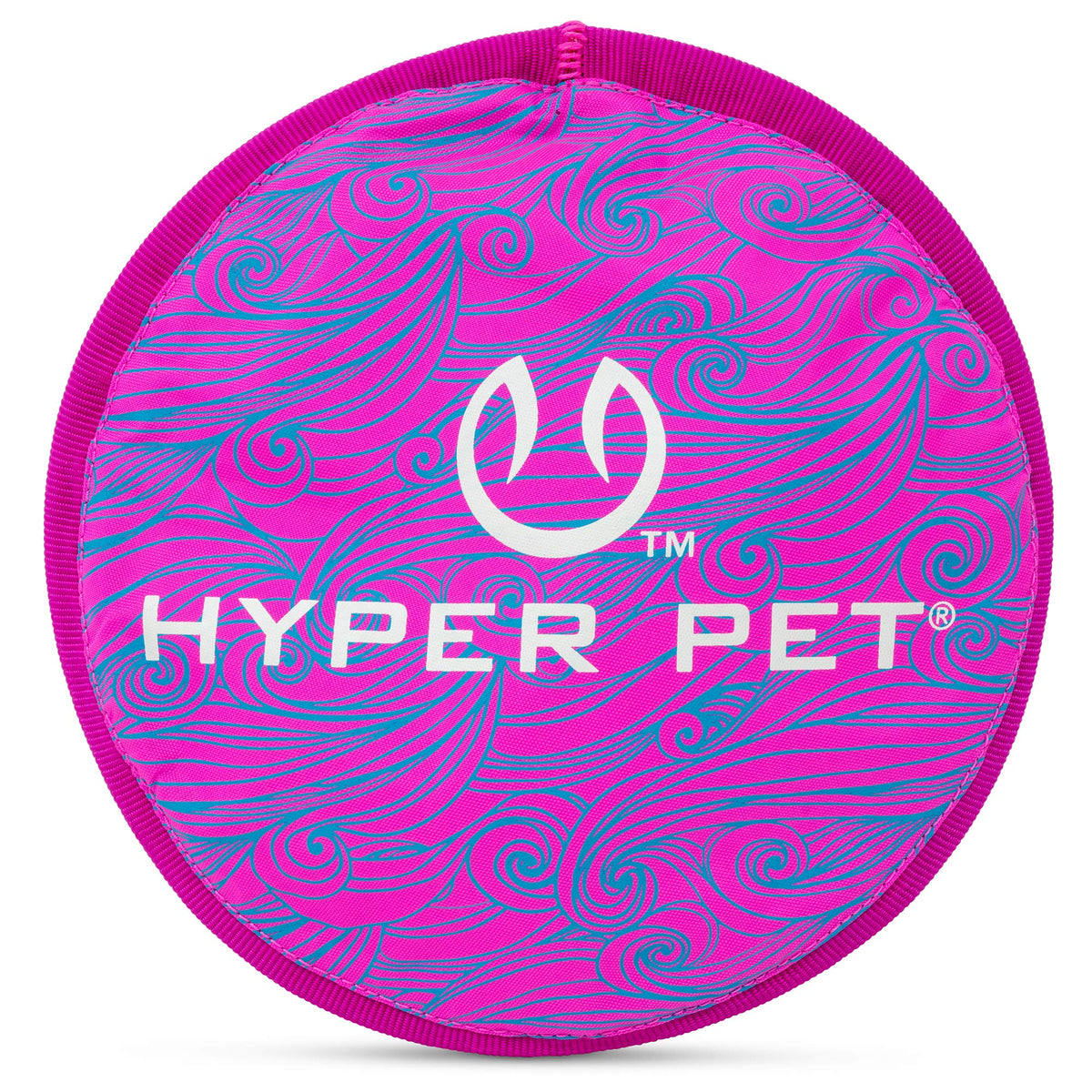 Hyper Pet Flippy Flopper face avant montrant le motif violet et la visibilité