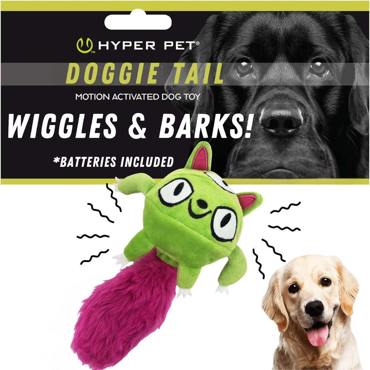 Hyper Pet jouet Monster face avant montrant design attrayant et sécurité
