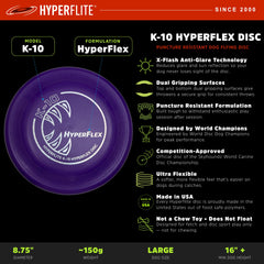 Hyperflite K-10 texture recto verso facilitant la prise et la visibilité
