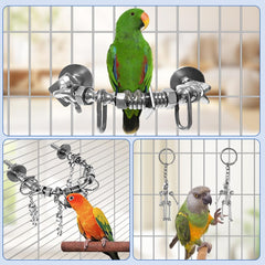 HZDZ LCPAW perchoir fixé dans une cage offrant confort et stabilité