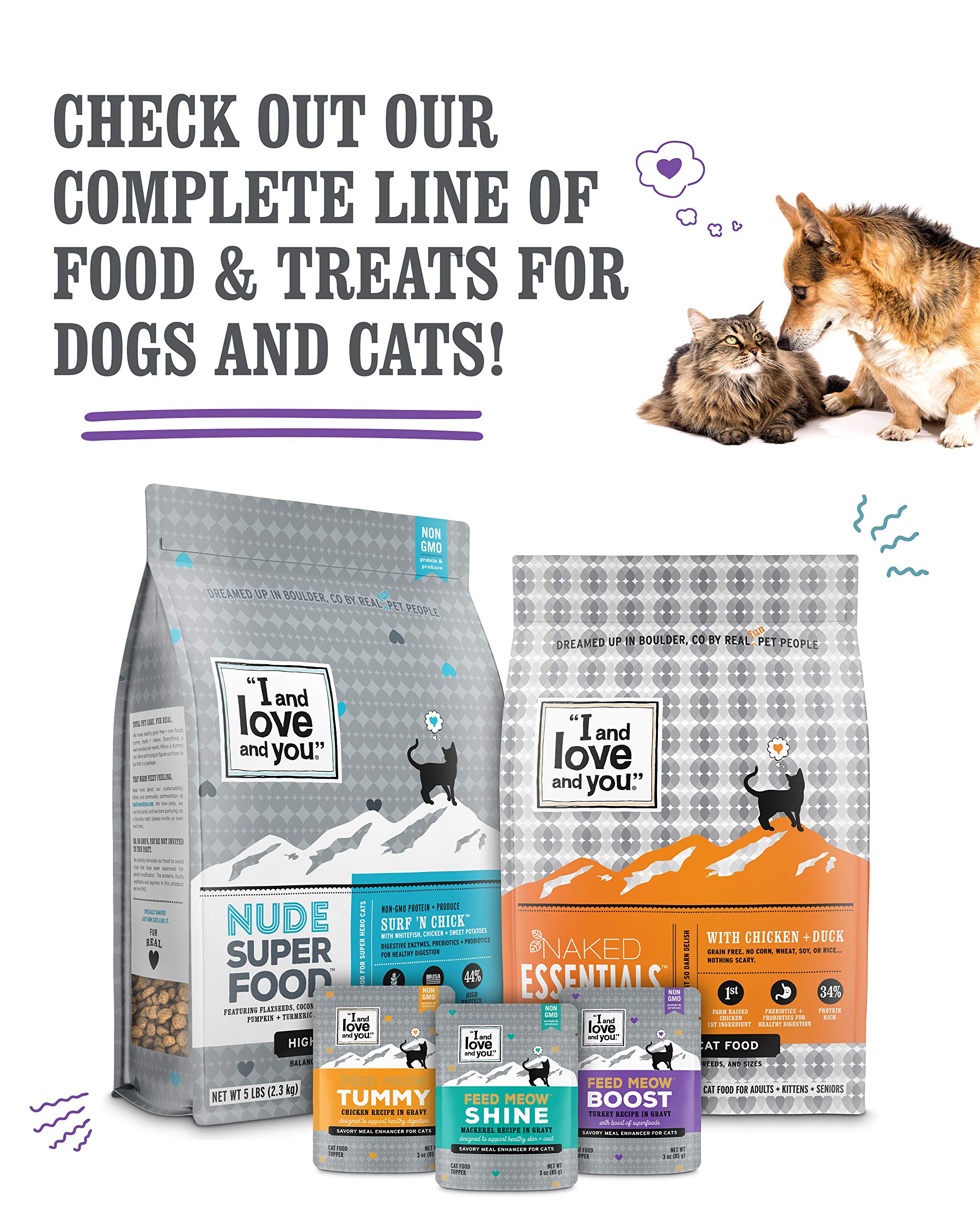 I AND LOVE AND YOU chat mangeant en cuisine illustrant acceptation du produit