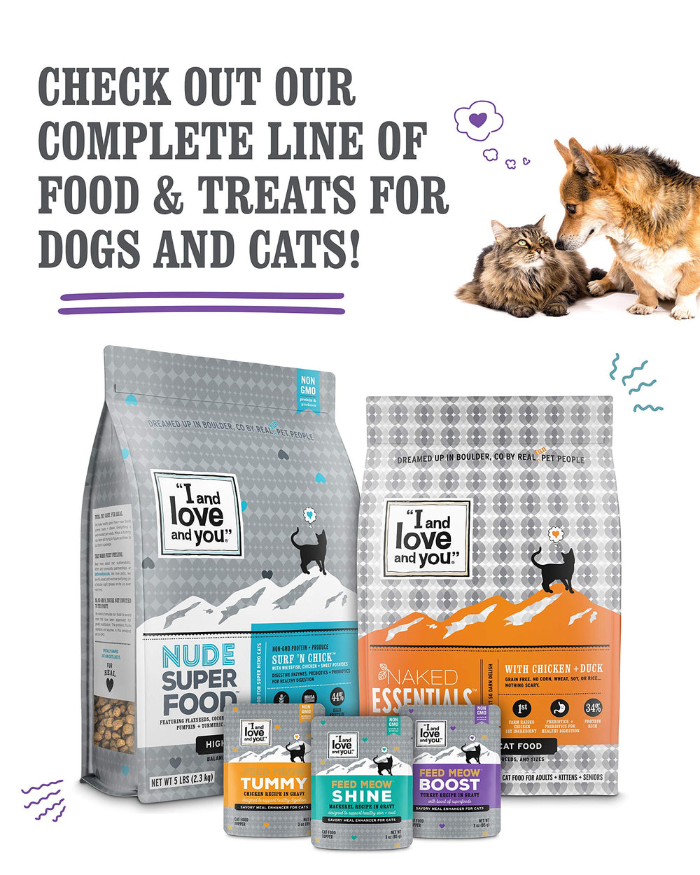 I AND LOVE AND YOU chat mangeant en cuisine illustrant acceptation du produit