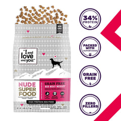 I AND LOVE AND YOU label nutritionnel lisible indiquant protéines et prébiotiques