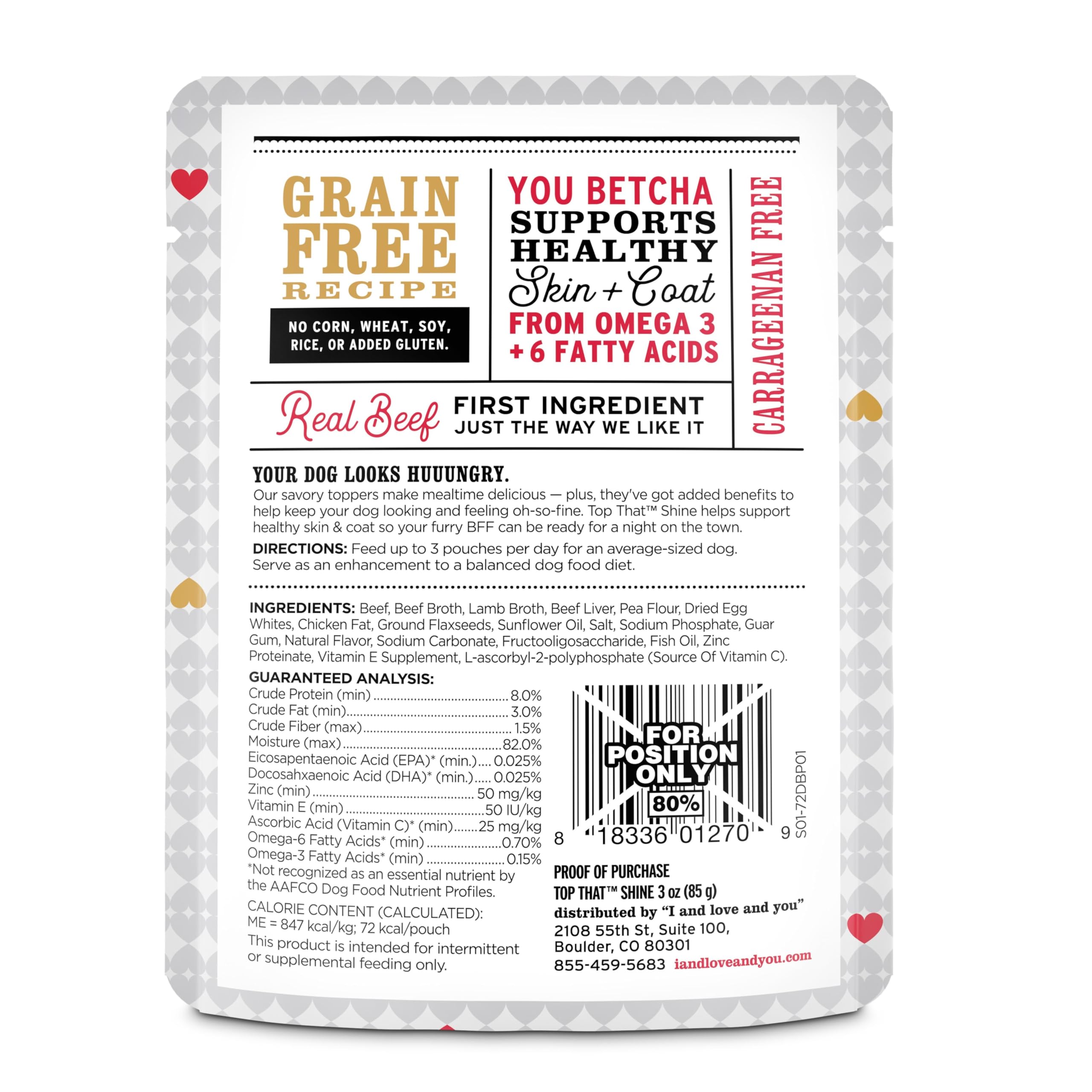 I and love and you sachet ouvert versant la sauce, facilite l'ajout aux repas