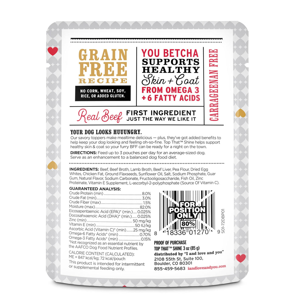 I and love and you sachet ouvert versant la sauce, facilite l'ajout aux repas