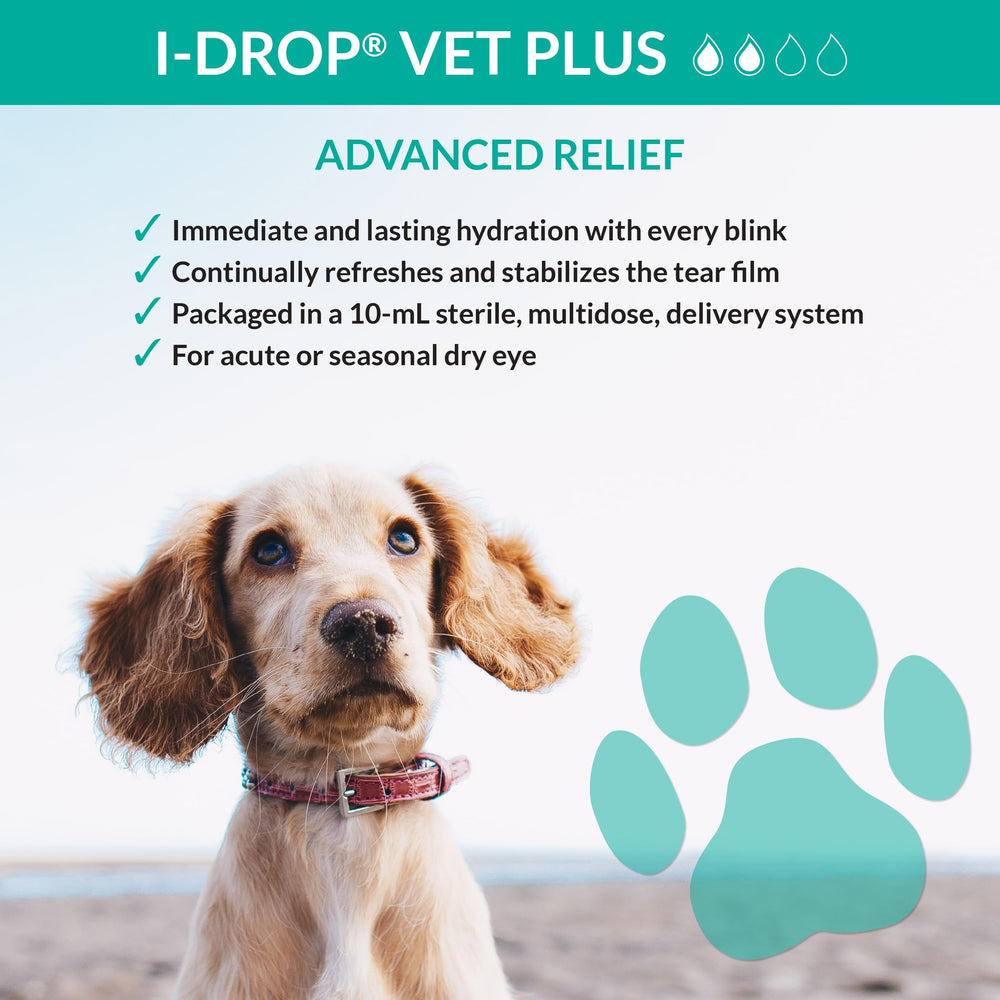 I-DROP Vet Plus goutte sur peau illustrant la texture hydratante longue durée