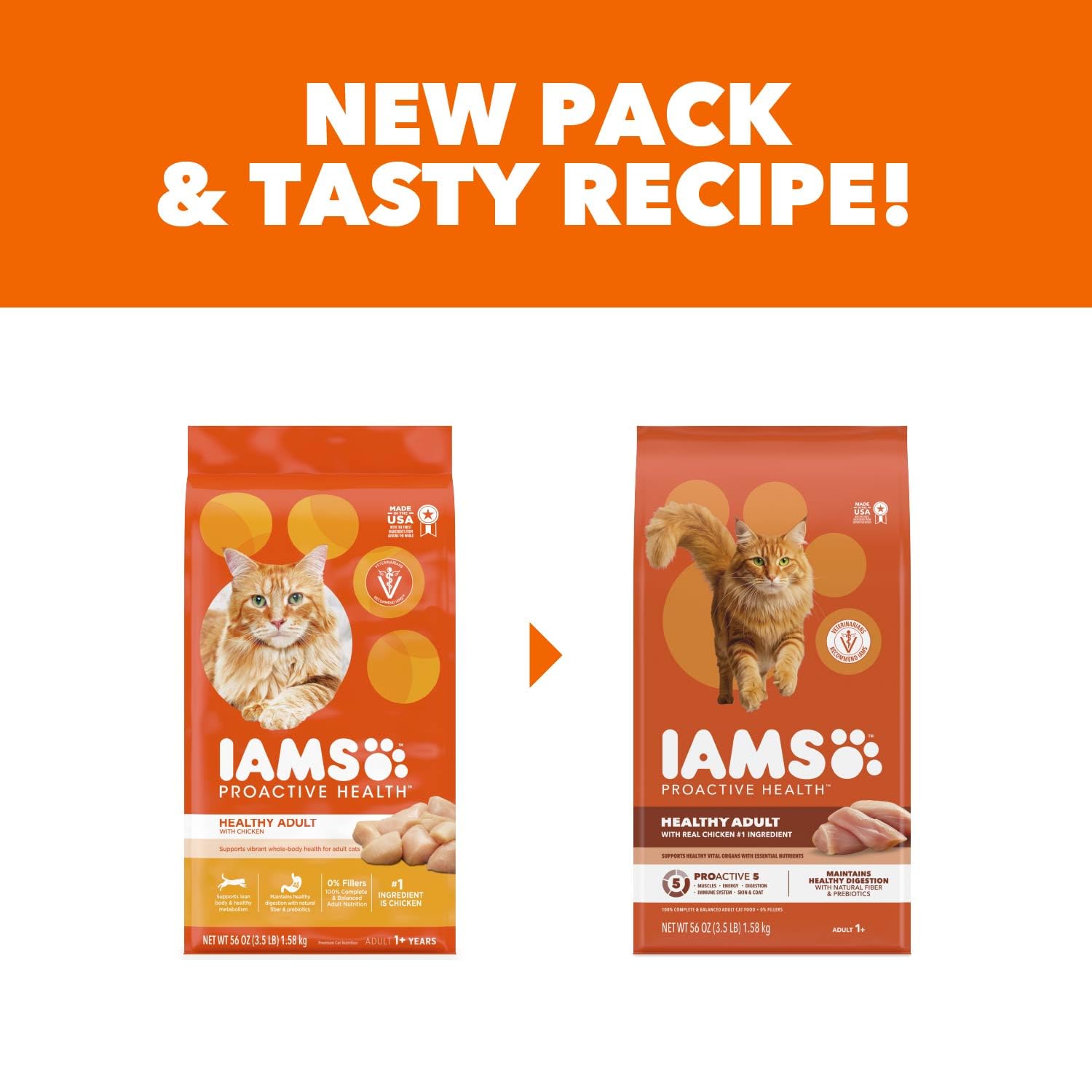 IAMS tableau nutritionnel montrant équilibre et protéines de qualité