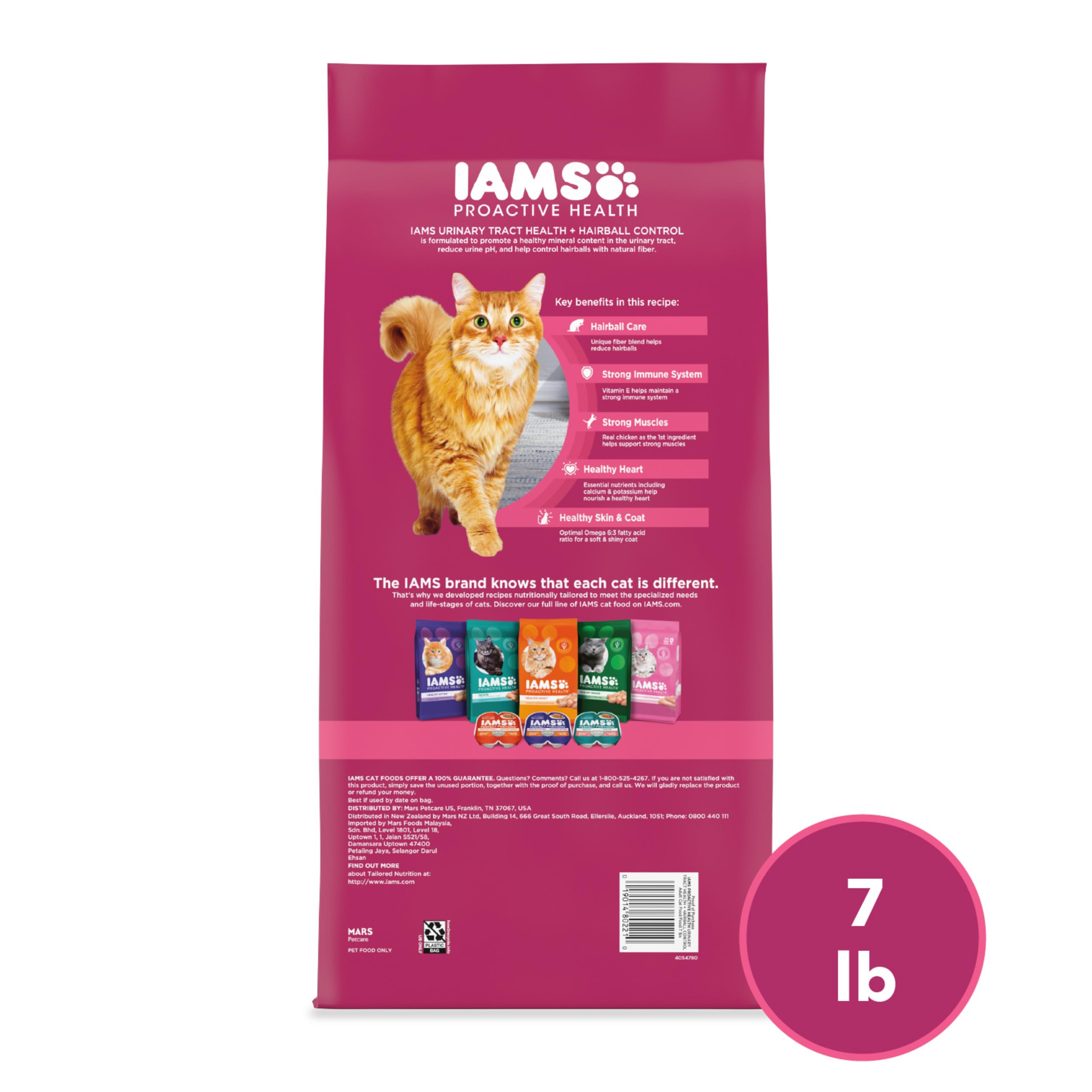 IAMS image du mélange de fibres montrant réduction des boules de poils