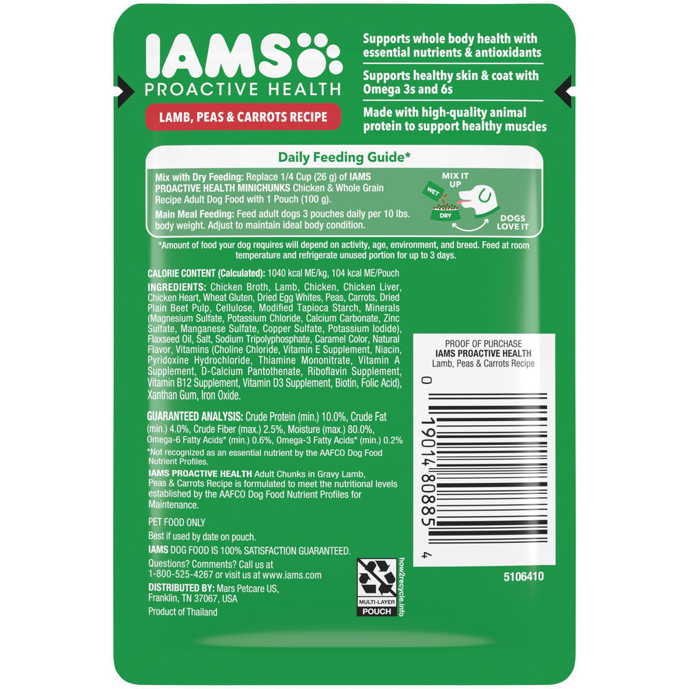 IAMS chien mange dans un bol illustrant appétence et acceptation par l'animal