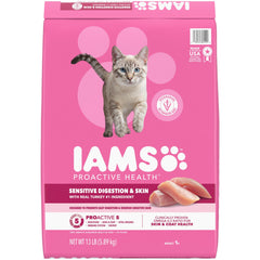 IAMS emballage avant dinde 13 lb montrant formulation et bénéfices