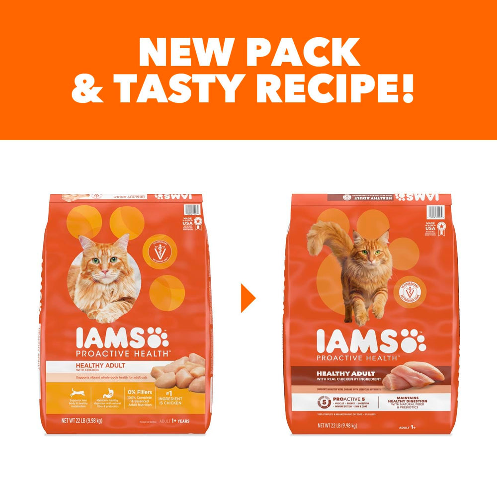 IAMS emballage côté ingrédients listés pour vérifier composition claire