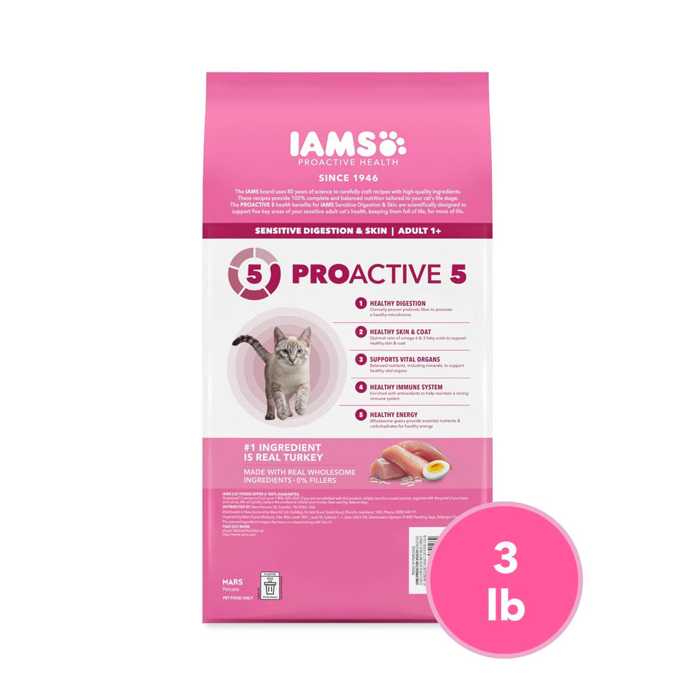 IAMS emballage côté informations, montre composition et analyses