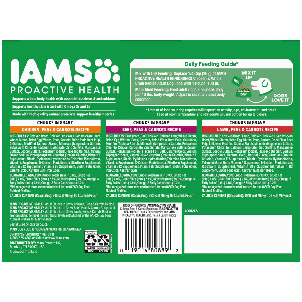 IAMS empilement 18 poches illustrant le pack varié et stockage pratique
