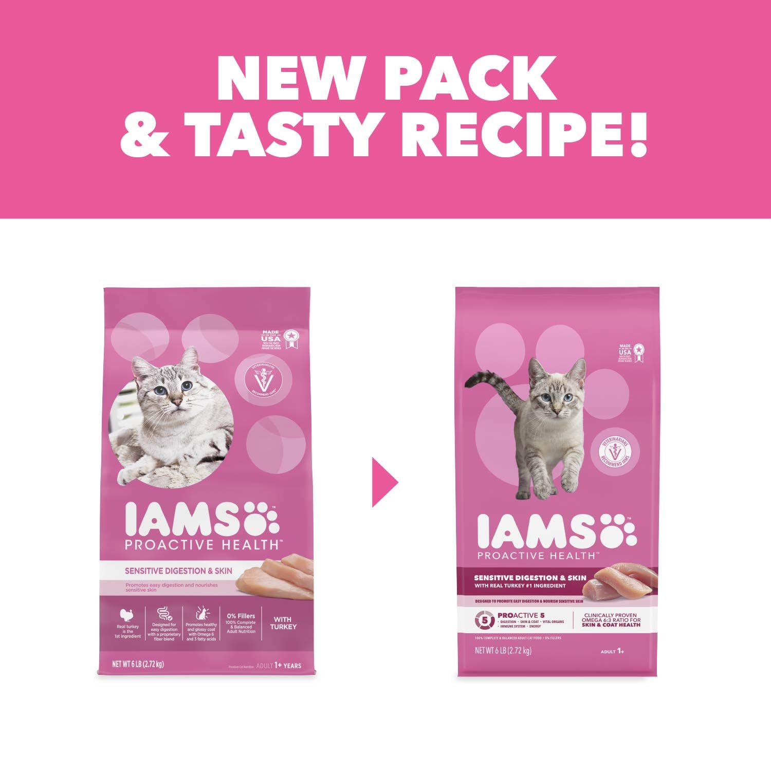 IAMS étiquette nutrition montrant analyse garantie et bénéfice nutrition complète